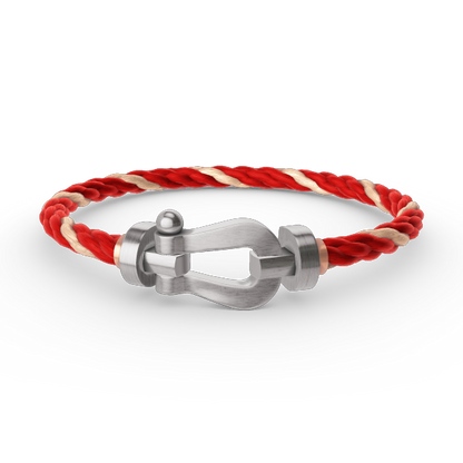 [⭐Miroze]FORCE LARGE HORSESHOE NO DIAMOND BRACELET SILVER