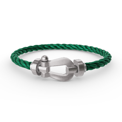 [⭐Miroze]FORCE LARGE HORSESHOE NO DIAMOND BRACELET SILVER