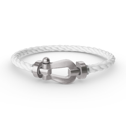 [⭐Miroze]FORCE LARGE HORSESHOE NO DIAMOND BRACELET SILVER