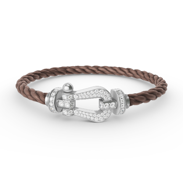 ⭐Miroze FORCE LARGE HORSESHOE FULL DIAMOND BRACELET SILVER