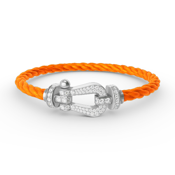 ⭐Miroze FORCE LARGE HORSESHOE FULL DIAMOND BRACELET SILVER
