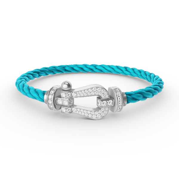 ⭐Miroze FORCE LARGE HORSESHOE FULL DIAMOND BRACELET SILVER