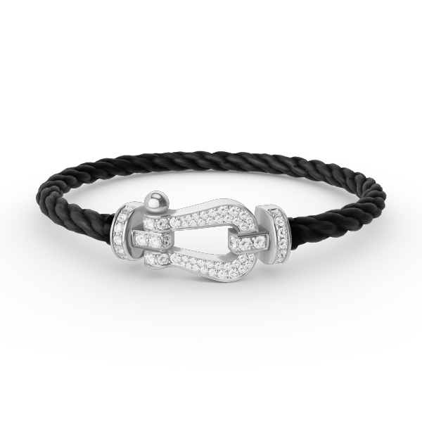 ⭐Miroze FORCE LARGE HORSESHOE FULL DIAMOND BRACELET SILVER