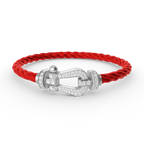 ⭐Miroze FORCE LARGE HORSESHOE FULL DIAMOND BRACELET SILVER