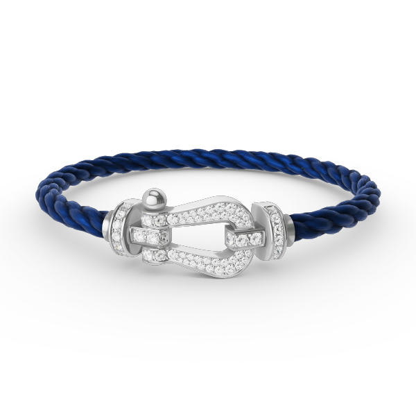 ⭐Miroze FORCE LARGE HORSESHOE FULL DIAMOND BRACELET SILVER
