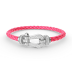 ⭐Miroze FORCE LARGE HORSESHOE FULL DIAMOND BRACELET SILVER