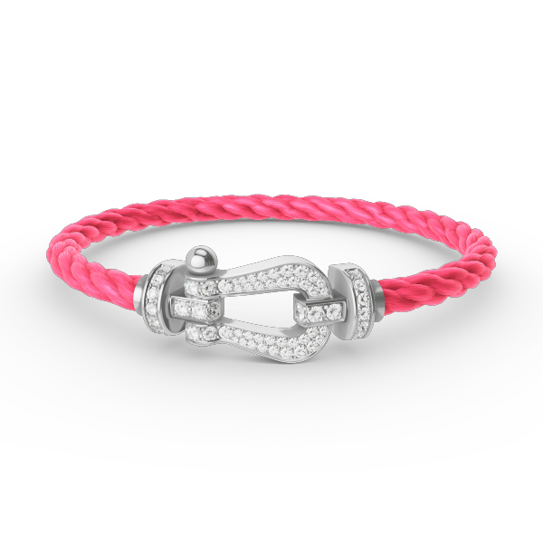 ⭐Miroze FORCE LARGE HORSESHOE FULL DIAMOND BRACELET SILVER