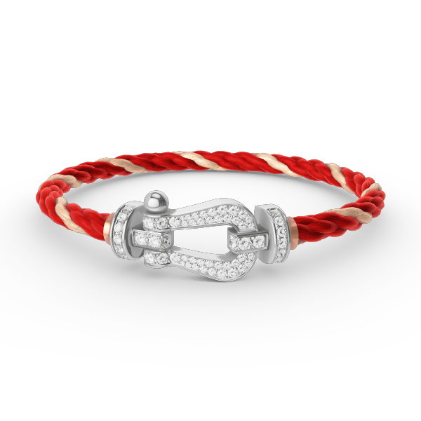 ⭐Miroze FORCE LARGE HORSESHOE FULL DIAMOND BRACELET SILVER