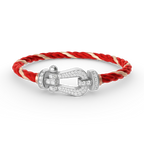 ⭐Miroze FORCE LARGE HORSESHOE FULL DIAMOND BRACELET SILVER