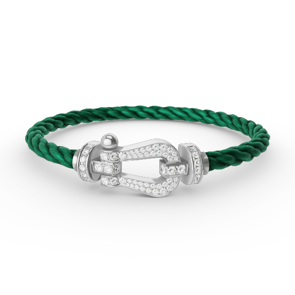 ⭐Miroze FORCE LARGE HORSESHOE FULL DIAMOND BRACELET SILVER