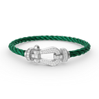 ⭐Miroze FORCE LARGE HORSESHOE FULL DIAMOND BRACELET SILVER