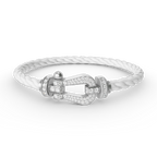 ⭐Miroze FORCE LARGE HORSESHOE FULL DIAMOND BRACELET SILVER