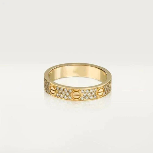 [⭐Miroze]LOVE RING 3.6MM DIAMOND PAVED