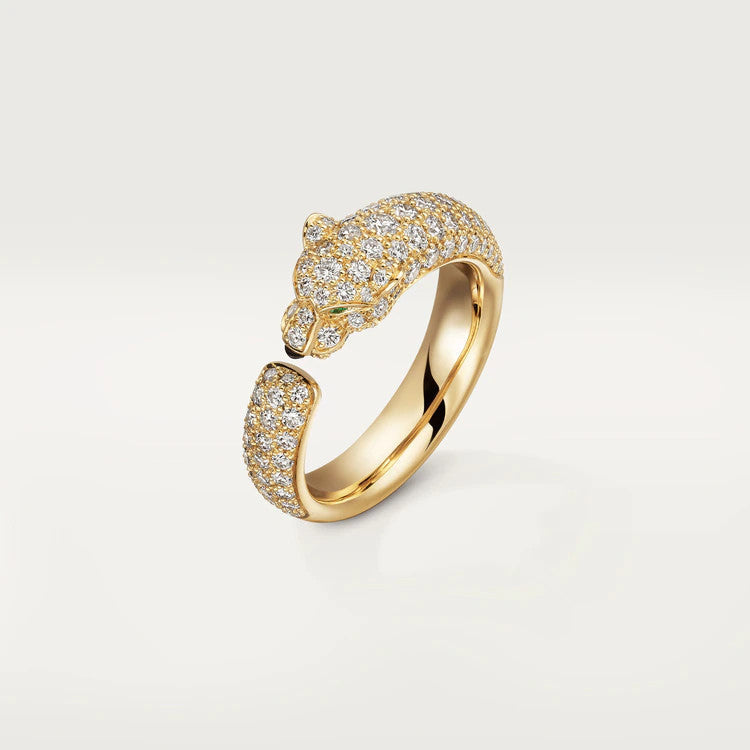 ⭐Miroze PANTHERE PINK GOLD DIAMOND RING