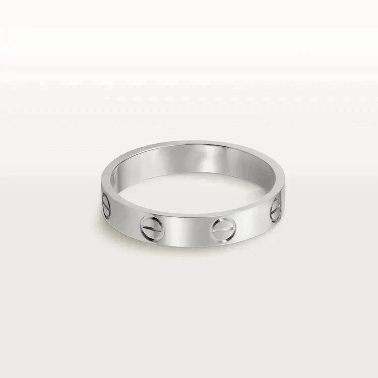 [⭐Miroze]LOVE RING 4MM 1 DIAMOND SILVER
