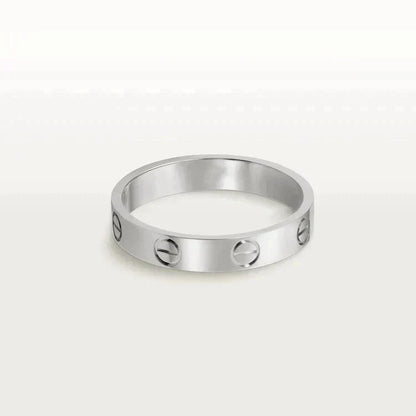 [⭐Miroze]LOVE RING 4MM 1 DIAMOND SILVER