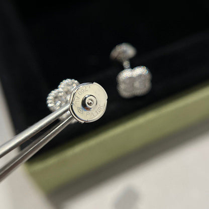 [⭐Miroze]CLOVER MINI DIAMOND STUD EARRINGS