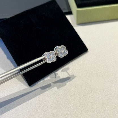 [⭐Miroze]CLOVER MINI DIAMOND STUD EARRINGS