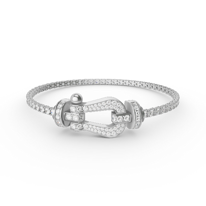[⭐Miroze]FORCE  LARGE HORSESHOE FULL DIAMOND TENNIS BRACELET
