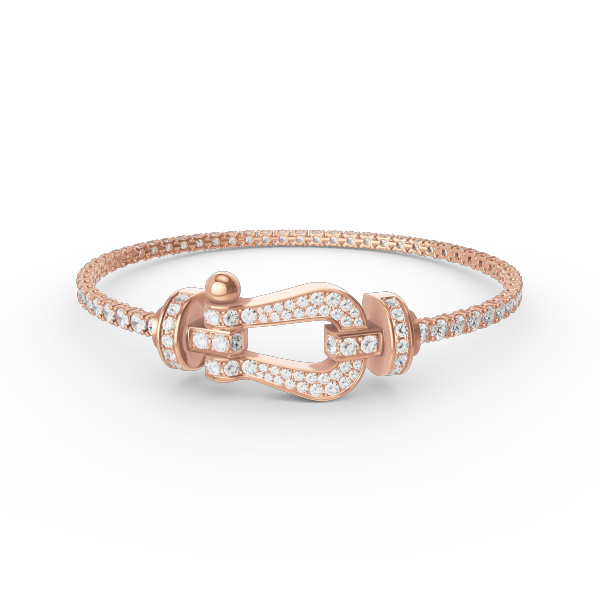 [⭐Miroze]FORCE  LARGE HORSESHOE FULL DIAMOND TENNIS BRACELET