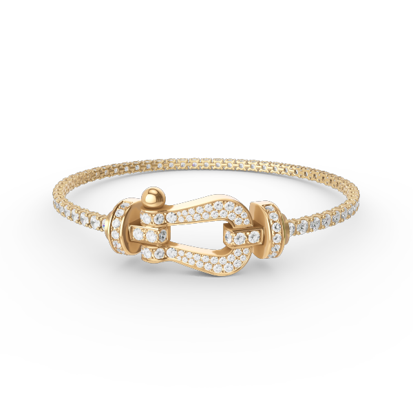 ⭐Miroze FORCE  LARGE HORSESHOE FULL DIAMOND TENNIS BRACELET