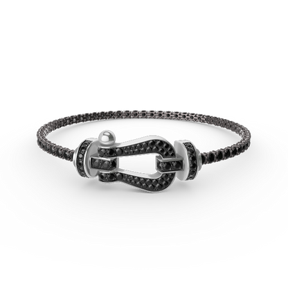 [⭐Miroze]FORCE  LARGE HORSESHOE FULL DIAMOND TENNIS BRACELET